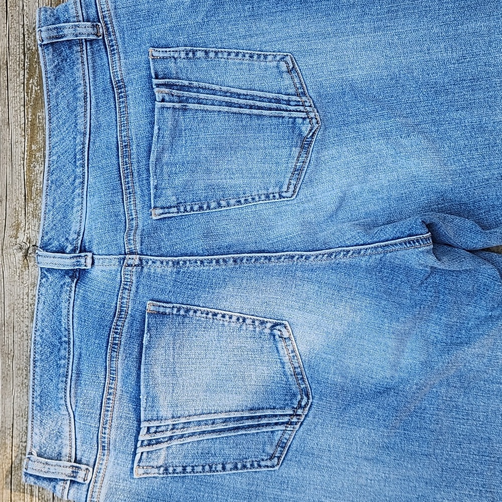 Denver Hayes Embroidered Blue Jeans Mia Curve Tech Mid Rise - Picture 7 of 13
